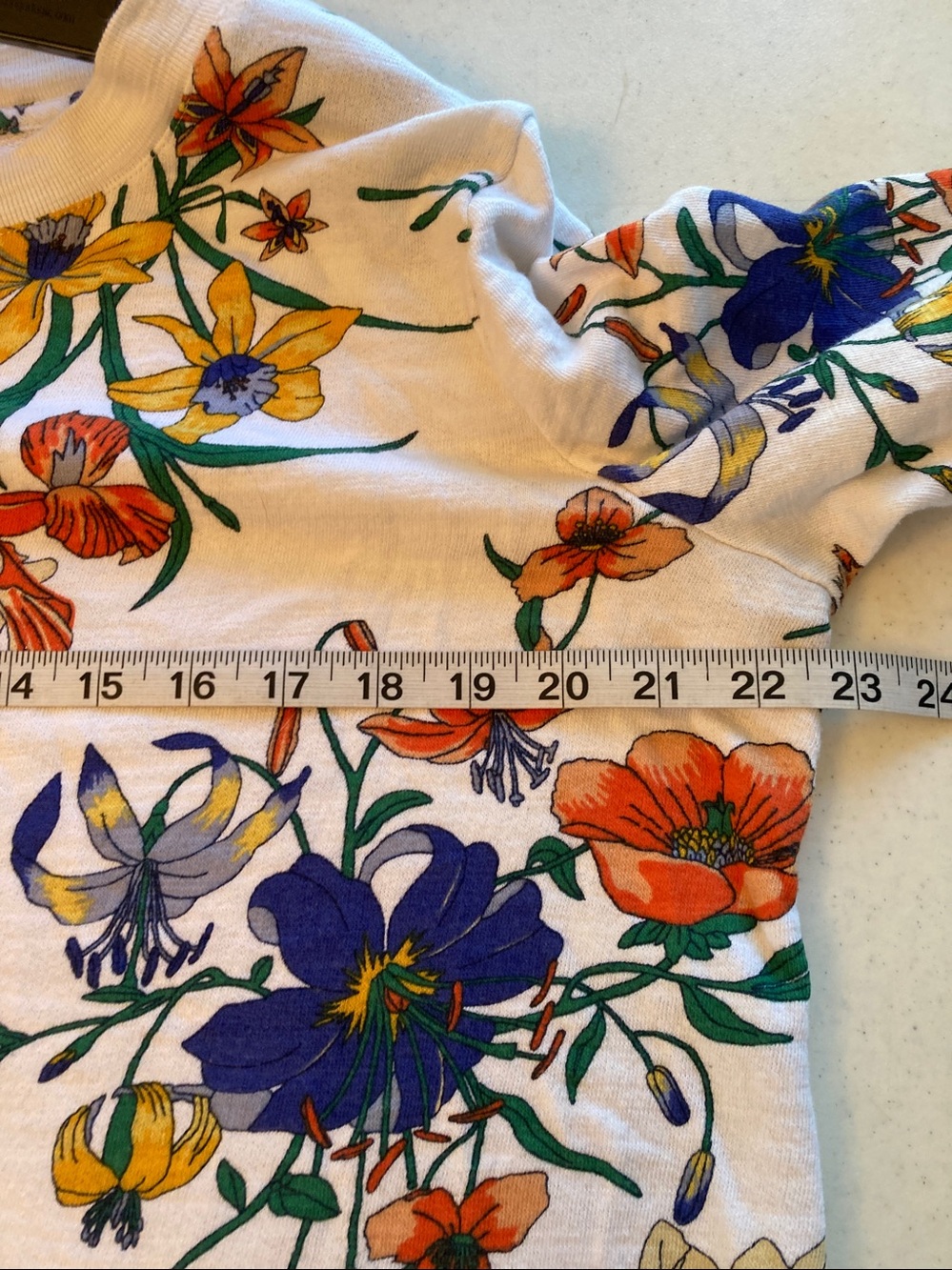 Talbots Floral Lightweight Long Sleeve Top - Multicolor Blooms - Picture 4 of 6